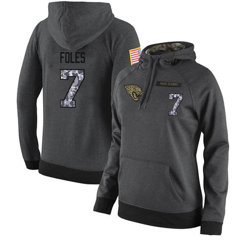 Personalized Football Women’s Jacksonville Jaguars #7 Nick Foles Stitched Black Anthracite Salute to Service Player Performance