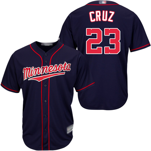 Personalized Twins #23 Nelson Cruz Navy blue Cool Base Stitched Youth Baseball Jersey
