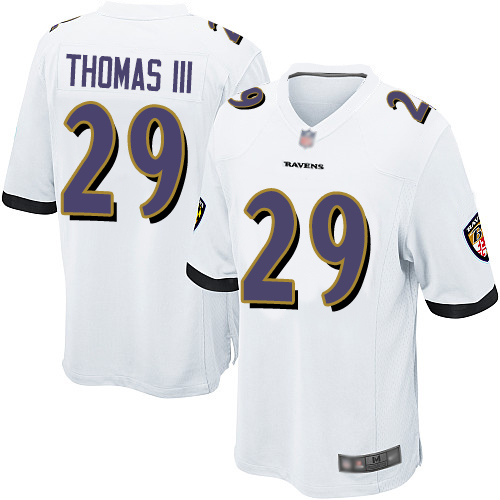 Personalized Ravens #29 Earl Thomas III White Youth Stitched Football New Elite Jersey