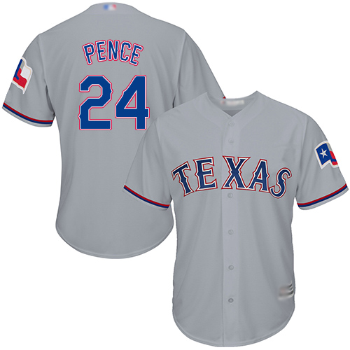 Personalized Rangers #24 Hunter Pence Grey Cool Base Stitched Youth Baseball Jersey