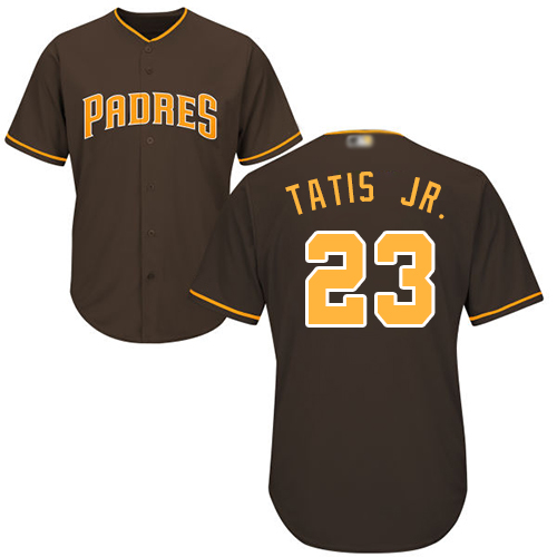 Personalized Padres #23 Fernando Tatis Jr. Brown Cool Base Stitched Youth Baseball Jersey