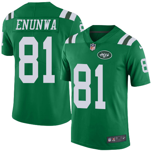 Personalized Jets #81 Quincy Enunwa Green Youth Stitched Football Limited Rush Jersey