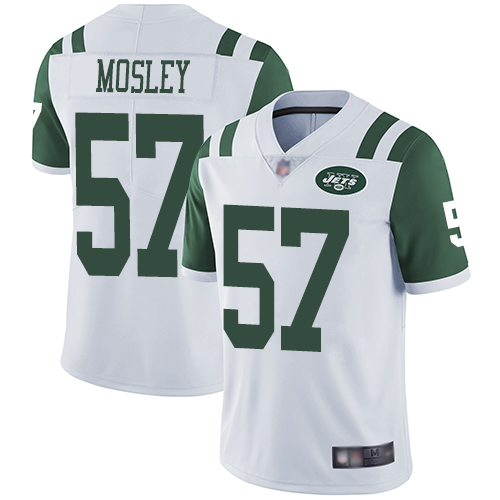 Personalized Jets #57 C.J. Mosley White Youth Stitched Football Untouchable Limited Jersey