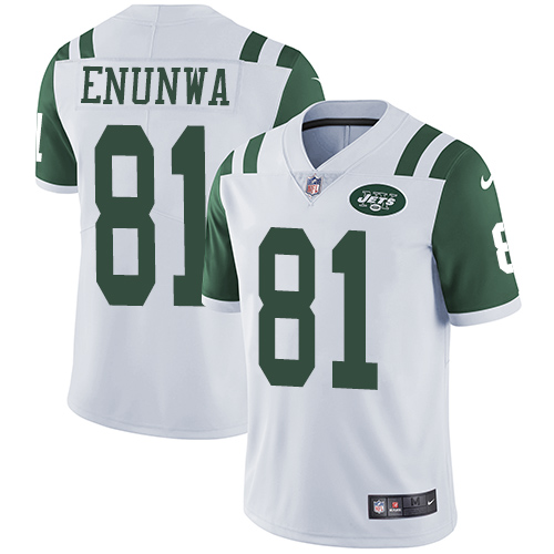 Personalized Jets #81 Quincy Enunwa White Youth Stitched Football Untouchable Limited Jersey