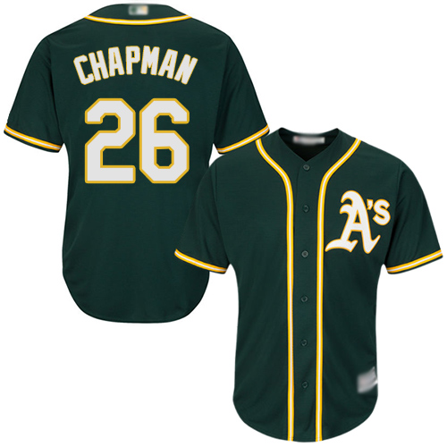 Personalized Athletics #26 Matt Chapman Green Cool Base Stitched Youth Baseball Jersey