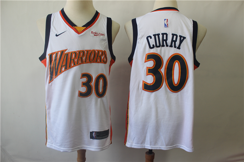 Personalized Warriors 30 Stephen Curry White Swingman Jersey