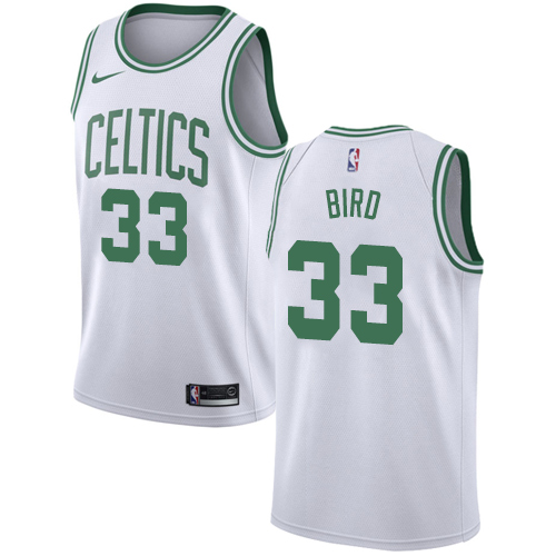Personalized Celtics #33 Larry Bird White Basketball Swingman Association Edition Jersey