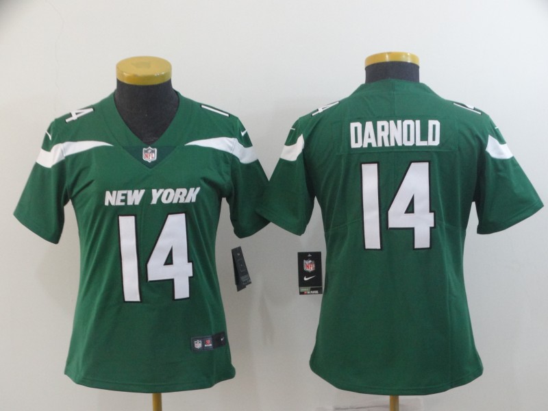Personalized Women Jets 14 Sam Darnold Green Women New 2019 Untouchable Limited Jersey