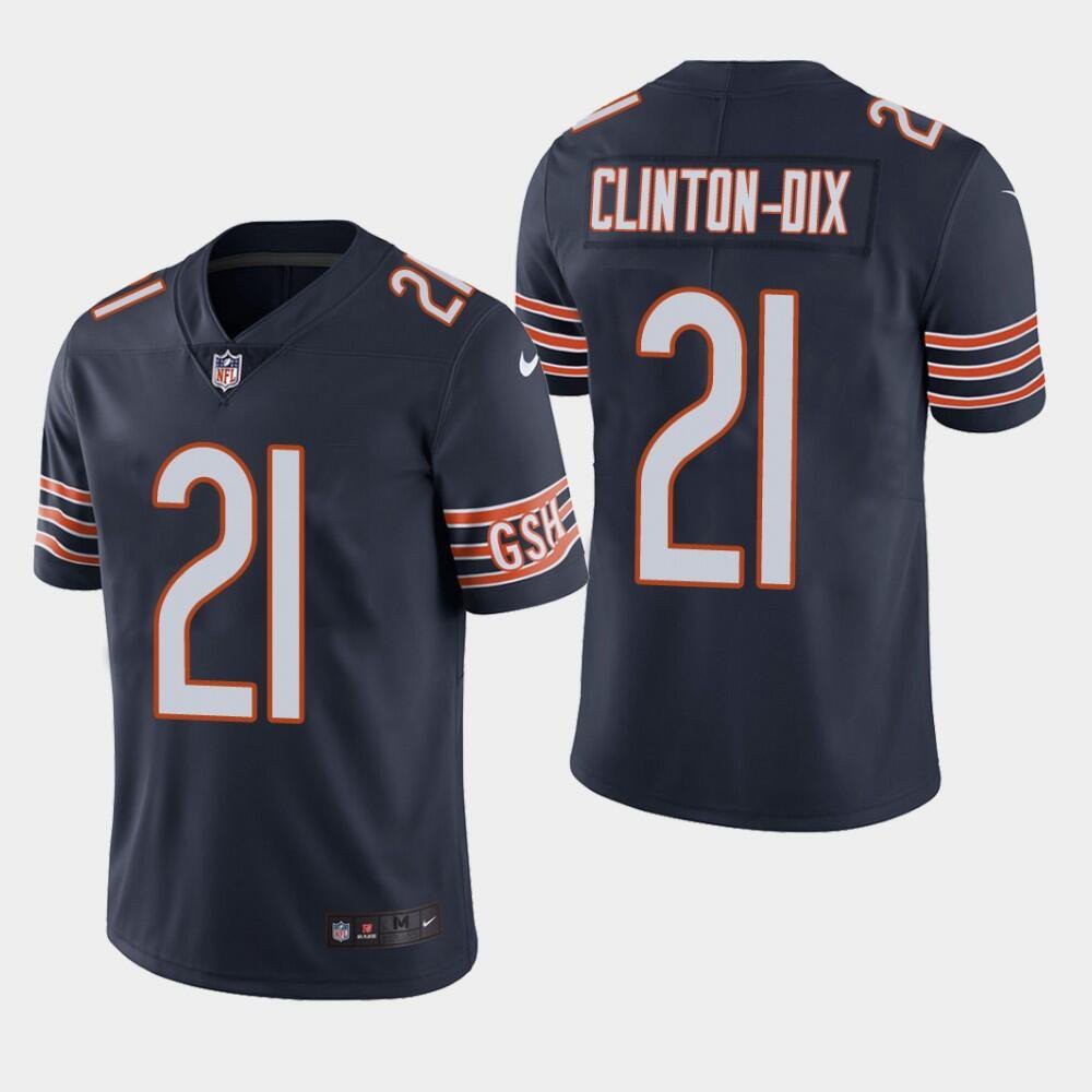 Personalized Bears 21 HaHa Clinton Dix Navy Untouchable Limited Jersey