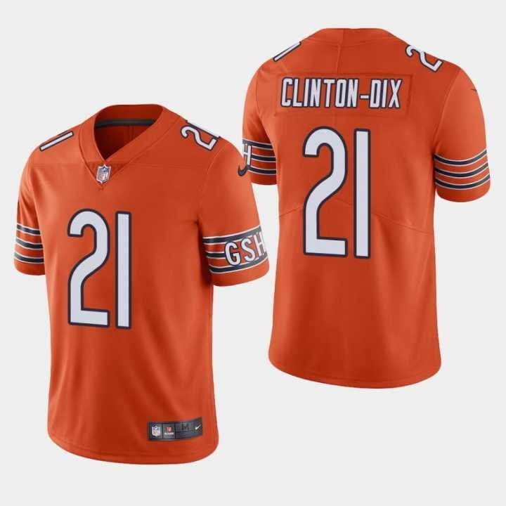 Personalized Bears 21 HaHa Clinton Dix Orange Untouchable Limited Jersey