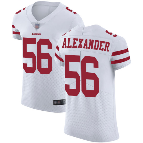 Personalized 49ers #56 Kwon Alexander White Men’s Stitched Football Untouchable Elite Jersey