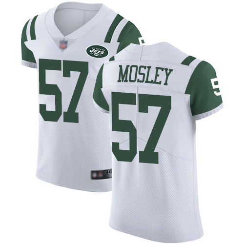 Personalized Jets #57 C.J. Mosley White Men’s Stitched Football Untouchable Elite Jersey