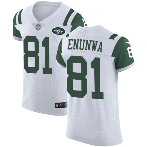 Personalized Jets #81 Quincy Enunwa White Men’s Stitched Football Untouchable Elite Jersey