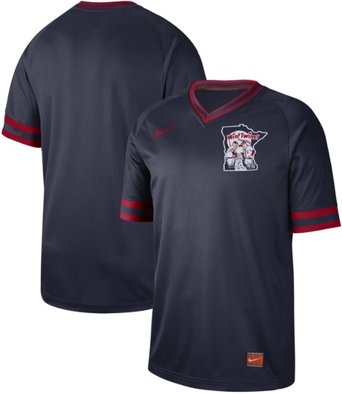 Personalized Twins Blank Navy Authentic Cooperstown Collection Stitched Baseball Jersey