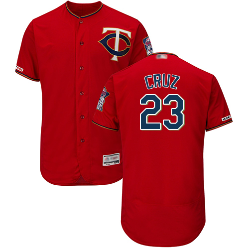Personalized Twins #23 Nelson Cruz Red Flexbase Authentic Collection Stitched Baseball Jersey
