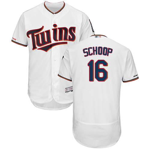 Personalized Twins #16 Jonathan Schoop White Flexbase Authentic Collection Stitched Baseball Jersey