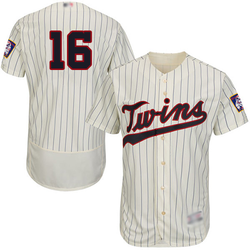 Personalized Twins #16 Jonathan Schoop Cream Strip Flexbase Authentic Collection Stitched Baseball Jersey