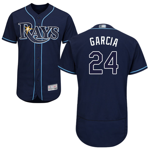 Personalized Rays #24 Avisail Garcia Dark Blue Flexbase Authentic Collection Stitched Baseball Jersey