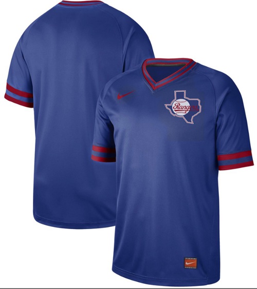 Personalized Rangers Blank Royal Authentic Cooperstown Collection Stitched Baseball Jersey
