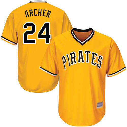 Personalized Pirates #24 Chris Archer Gold New Cool Base Stitched Baseball Jersey
