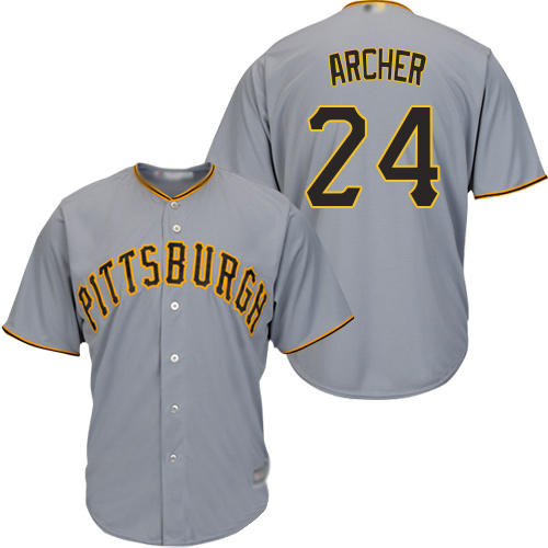 Personalized Pirates #24 Chris Archer Grey New Cool Base Stitched Baseball Jersey