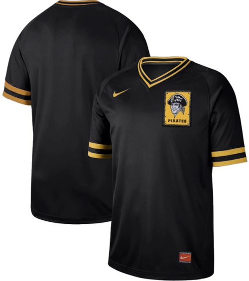 Personalized Pirates Blank Black Authentic Cooperstown Collection Stitched Baseball Jersey