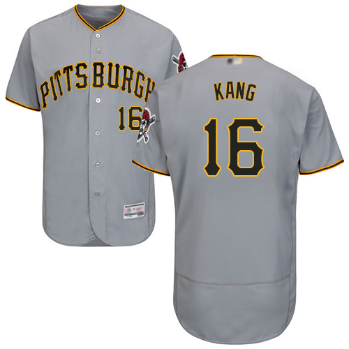 Personalized Pirates #16 Jung-ho Kang Grey Flexbase Authentic Collection Stitched Baseball Jersey