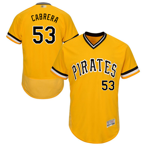 Personalized Pirates #53 Melky Cabrera Gold Flexbase Authentic Collection Stitched Baseball Jersey