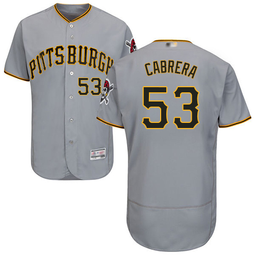 Personalized Pirates #53 Melky Cabrera Grey Flexbase Authentic Collection Stitched Baseball Jersey