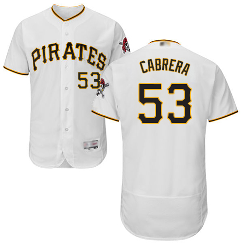 Personalized Pirates #53 Melky Cabrera White Flexbase Authentic Collection Stitched Baseball Jersey