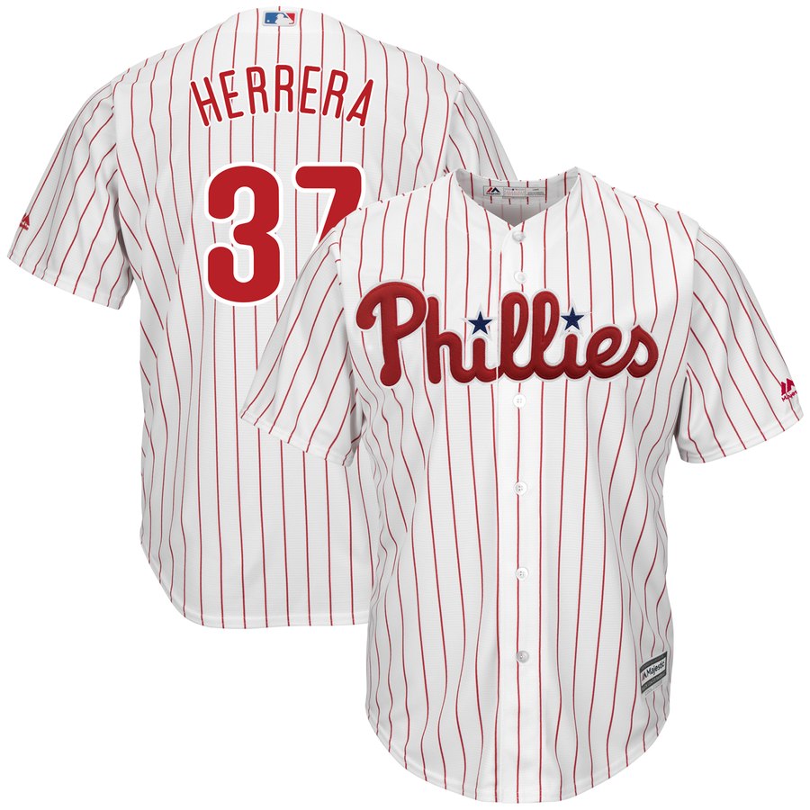 Personalized Phillies 37 Odubel Herrera White Cool Base Jersey