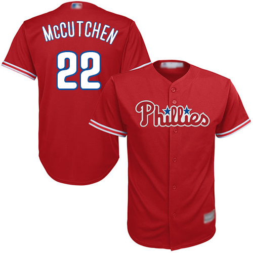 Personalized Phillies #22 Andrew McCutchen Red New Cool Base Stitched Baseball Jersey