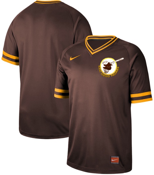 Personalized Padres Blank Brown Authentic Cooperstown Collection Stitched Baseball Jersey