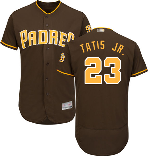 Personalized Padres #23 Fernando Tatis Jr. Brown Flexbase Authentic Collection Stitched Baseball Jersey