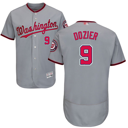 Personalized Nationals #9 Brian Dozier Grey Flexbase Authentic Collection Stitched Baseball Jersey