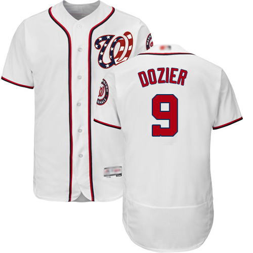 Personalized Nationals #9 Brian Dozier White Flexbase Authentic Collection Stitched Baseball Jersey