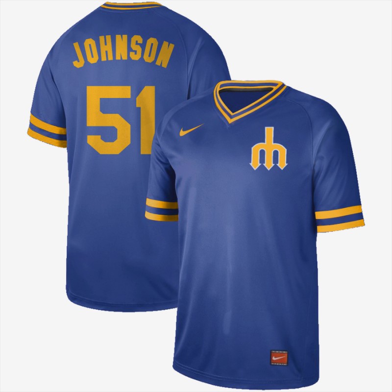 Personalized Mariners 51 Ichiro Suzuki Blue Throwback Jersey