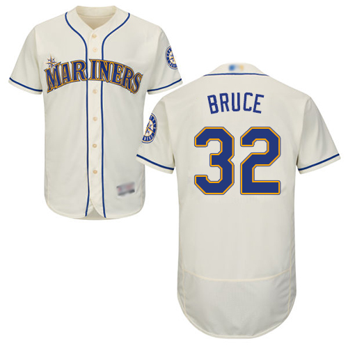 Personalized Mariners #32 Jay Bruce Cream Flexbase Authentic Collection Stitched Baseball Jersey