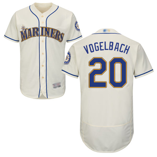 Personalized Mariners #20 Dan Vogelbach Cream Flexbase Authentic Collection Stitched Baseball Jersey