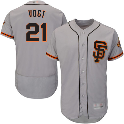 Personalized Giants #21 Stephen Vogt Grey Flexbase Authentic Collection Road 2 Stitched Baseball Jerseys