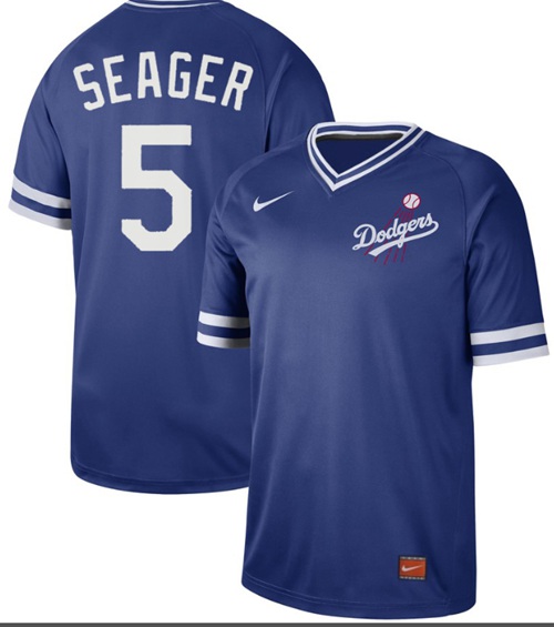 Personalized Dodgers #5 Corey Seager Royal Authentic Cooperstown Collection Stitched Baseball Jersey