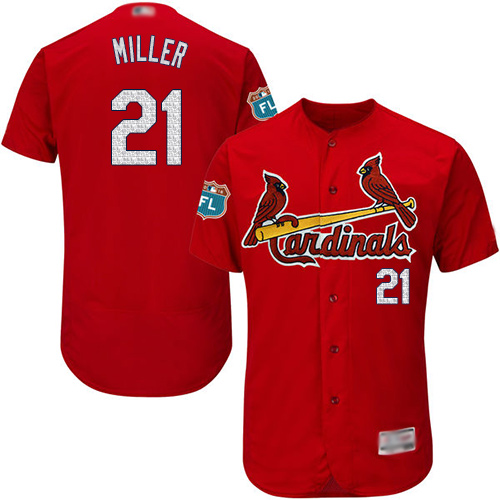 Personalized Cardinals #21 Andrew Miller Red Flexbase Authentic Collection Stitched Baseball Jersey