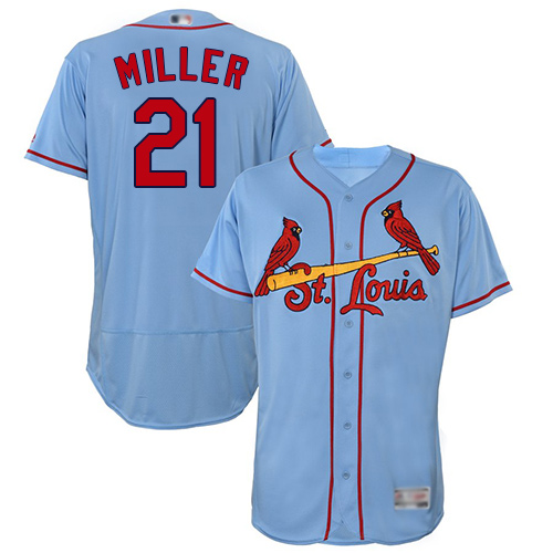 Personalized Cardinals #21 Andrew Miller Light Blue Flexbase Authentic Collection Stitched Baseball Jersey