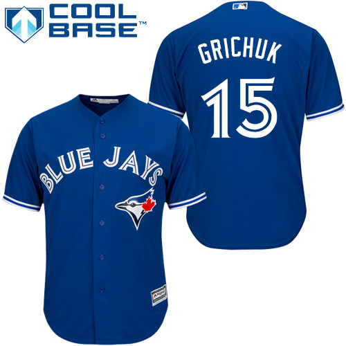 Personalized Blue Jays #15 Randal Grichuk Blue New Cool Base Stitched Baseball Jersey
