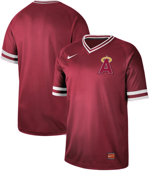 Personalized Angels of Anaheim Blank Red Authentic Cooperstown Collection Stitched Baseball Jersey