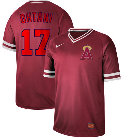 Personalized Angels of Anaheim #17 Shohei Ohtani Red Authentic Cooperstown Collection Stitched Baseball Jersey