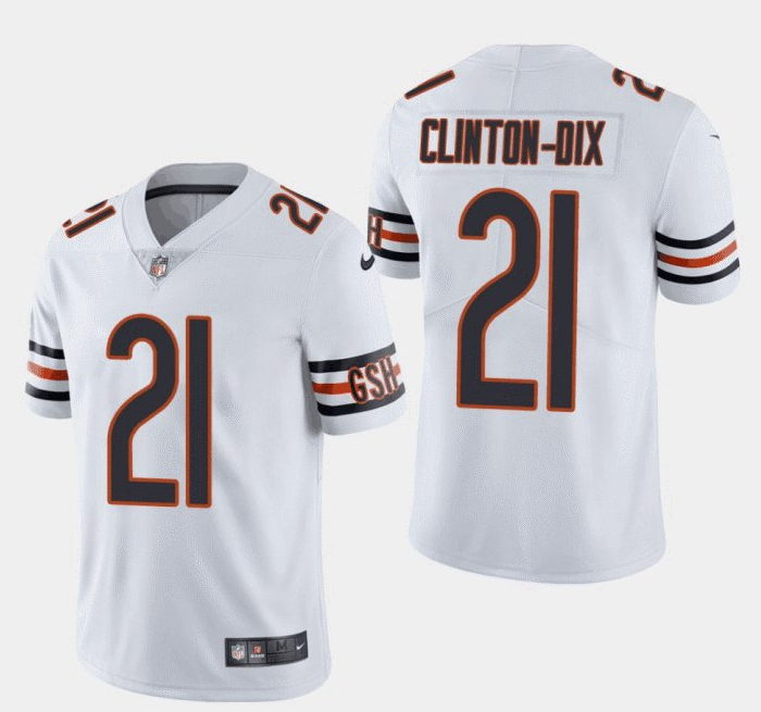 Personalized Men’s Bears #21 Clinton-Dix Bears HaHa White Untouchable Limited Jersey