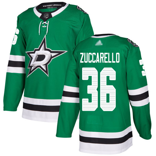 Personalized Stars #36 Mats Zuccarello Green Home Authentic Stitched Hockey Jersey