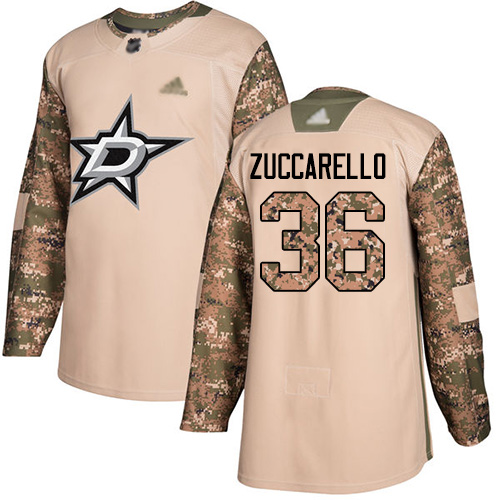 Personalized Stars #36 Mats Zuccarello Camo Authentic 2017 Veterans Day Stitched Hockey Jersey
