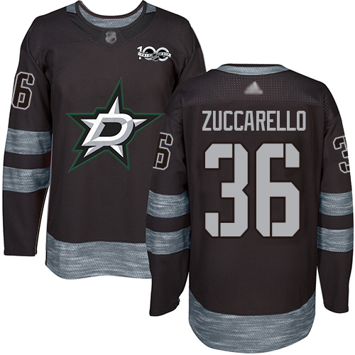 Personalized Stars #36 Mats Zuccarello Black 1917-2017 100th Anniversary Stitched Hockey Jersey